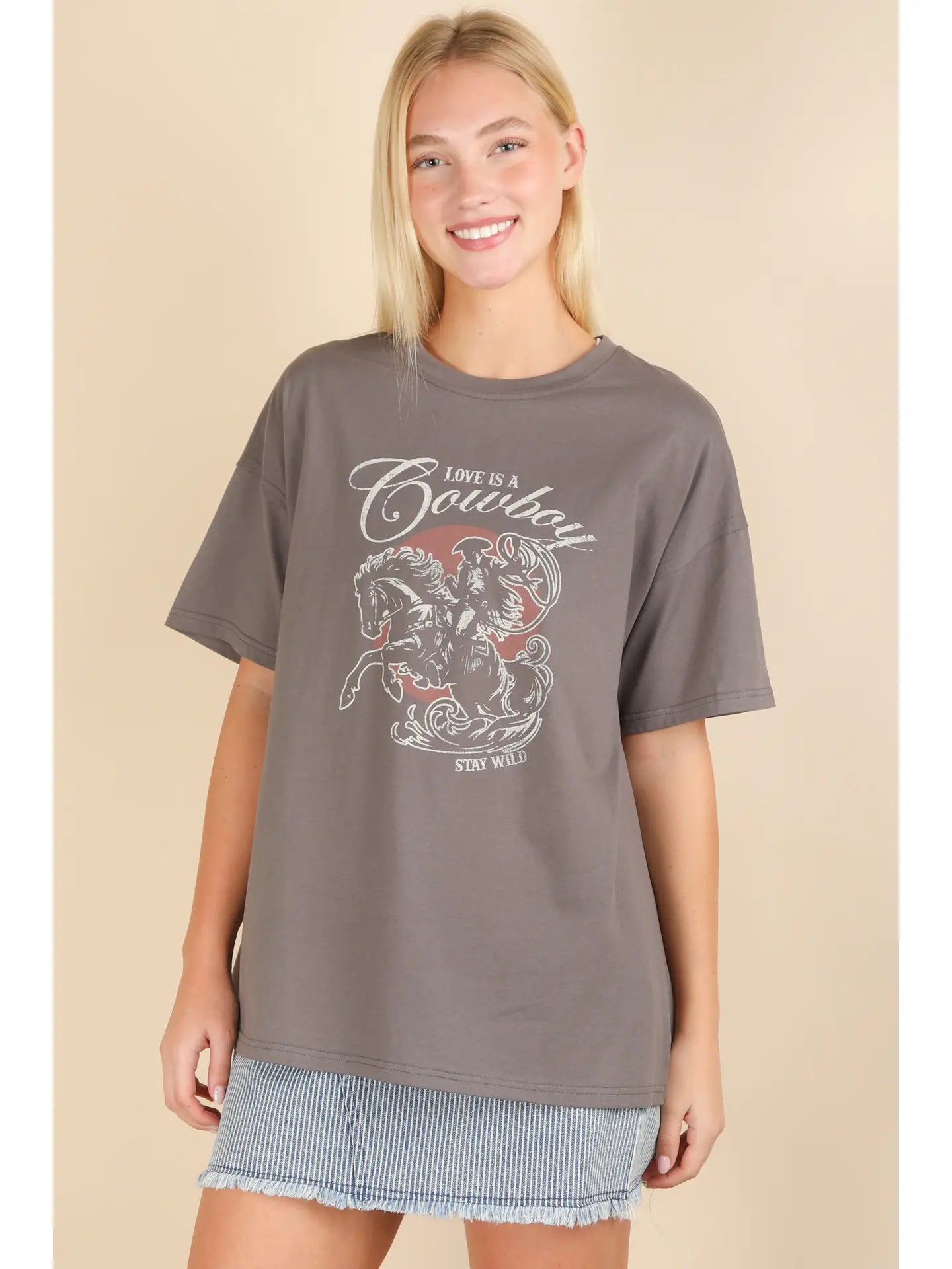 Oversized Cowboy Graphic Tee