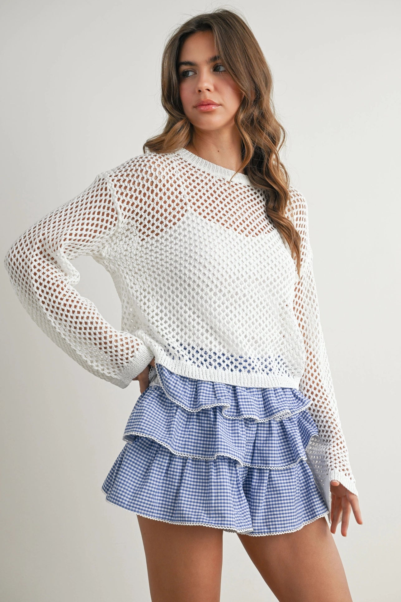 Long Sleeve See Through Top