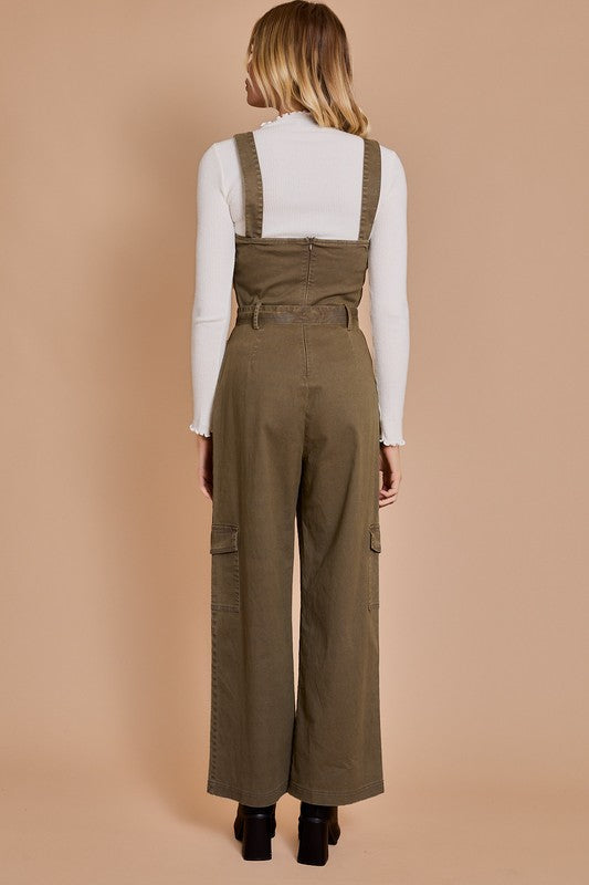 Cotton Jumpsuit Olive