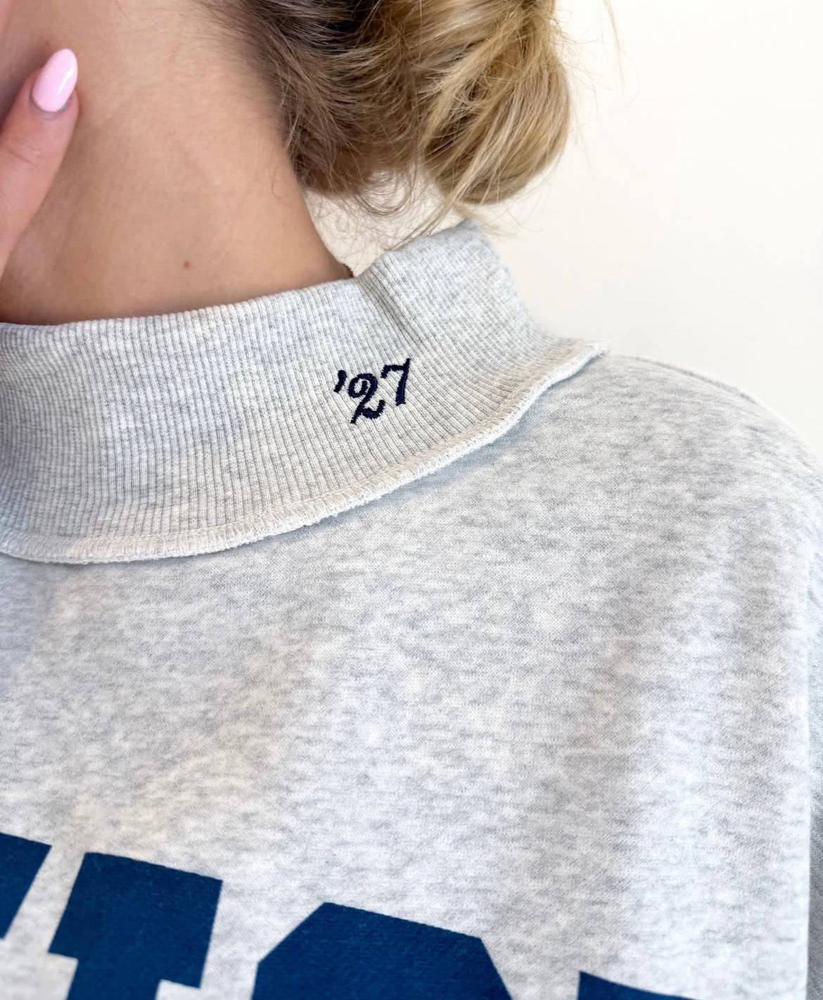 Blue Senior Mockneck