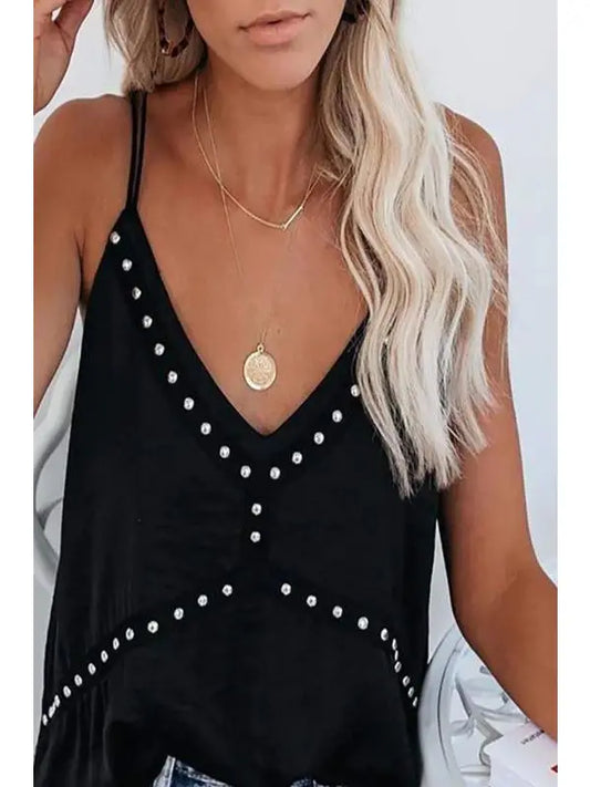Embellished Strappy Tank