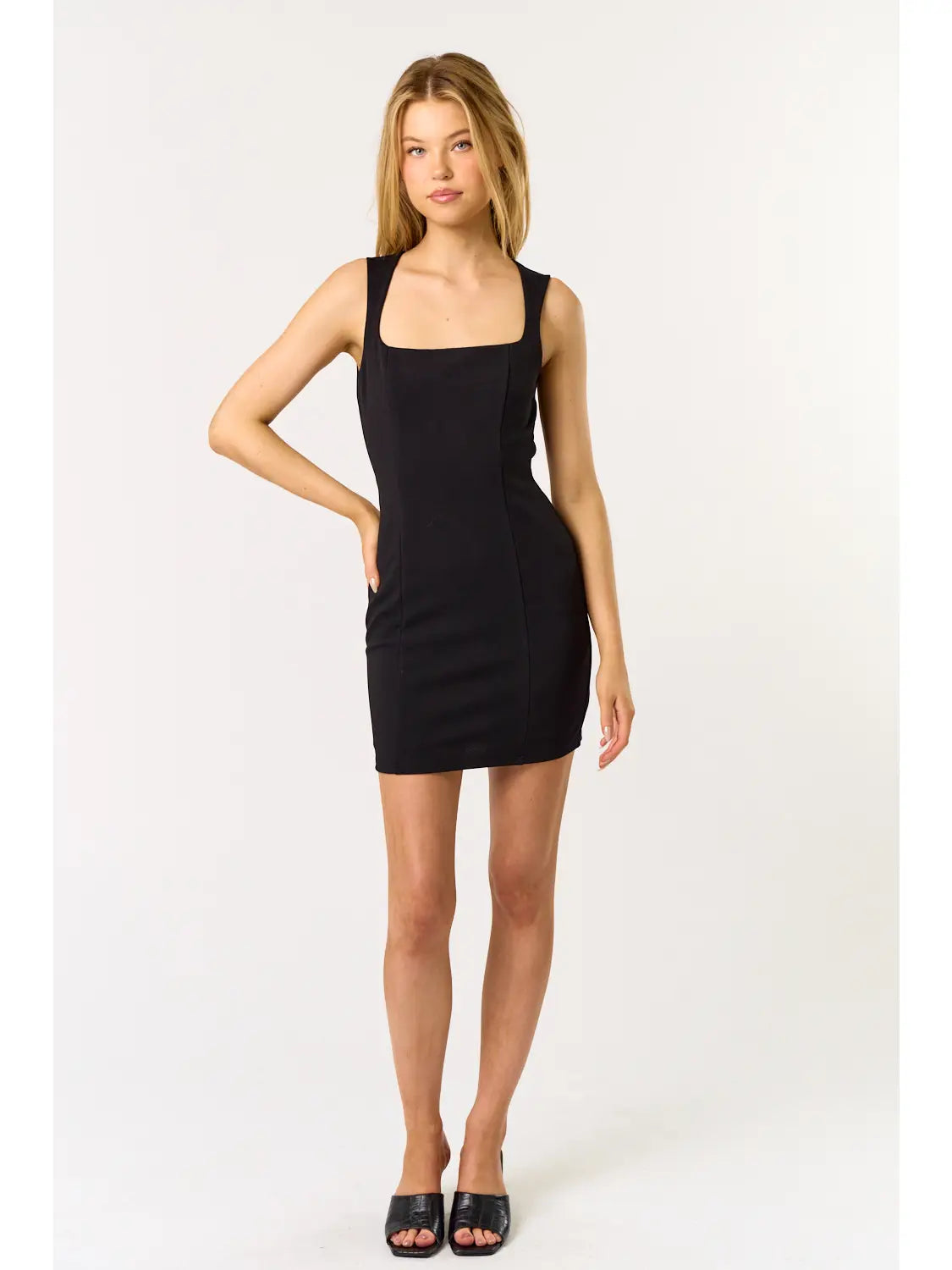 Sleeveless Open Back Mini Dress