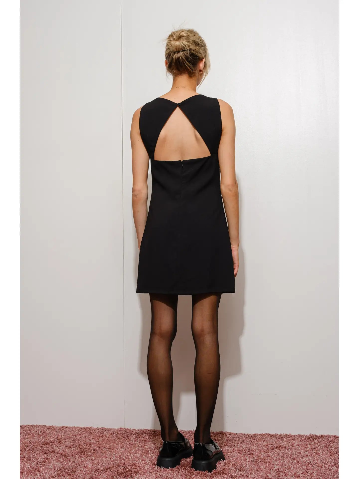 High Neck Cut Out Mini Dress