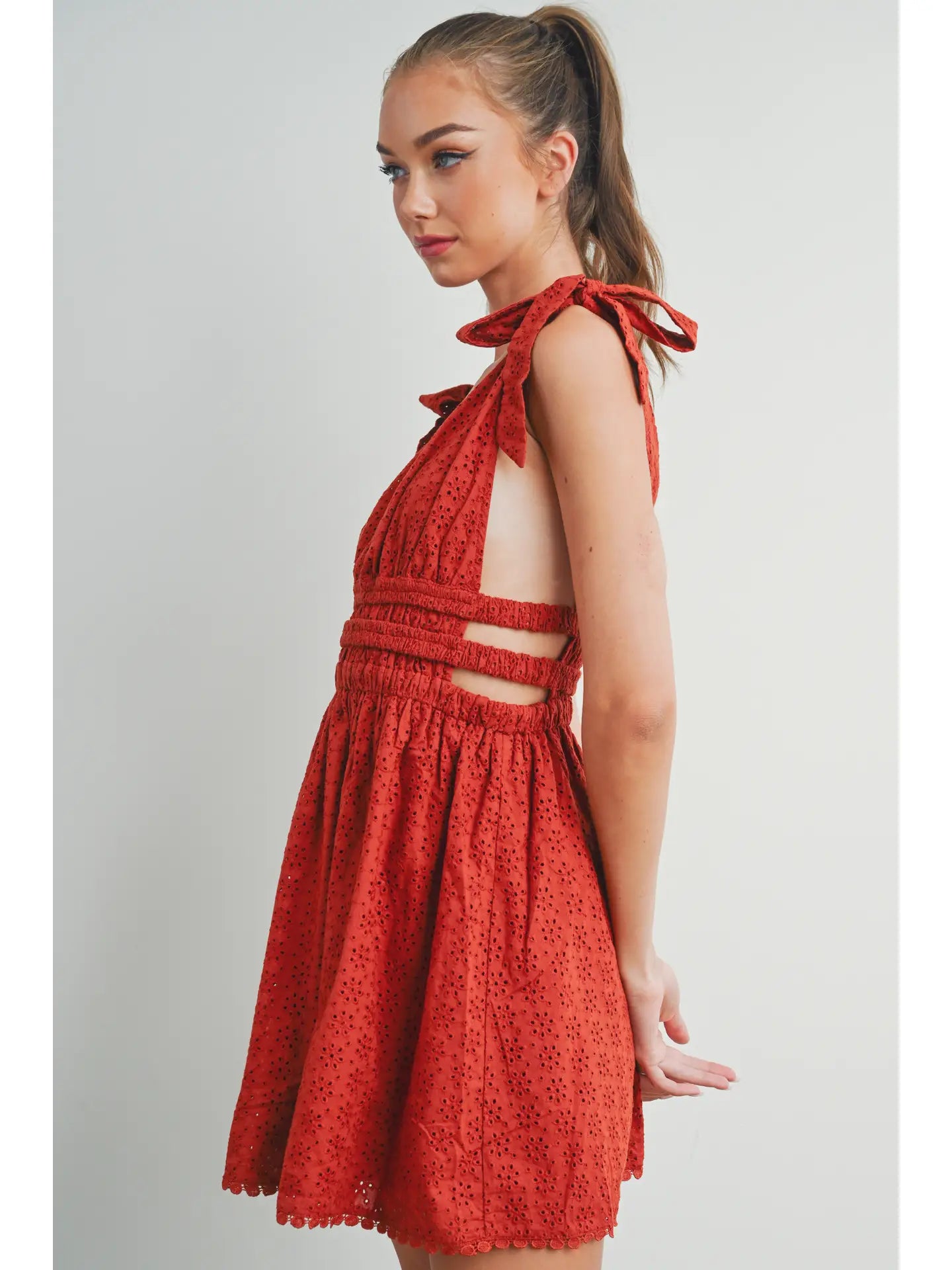 Eyelet Open Side Dress