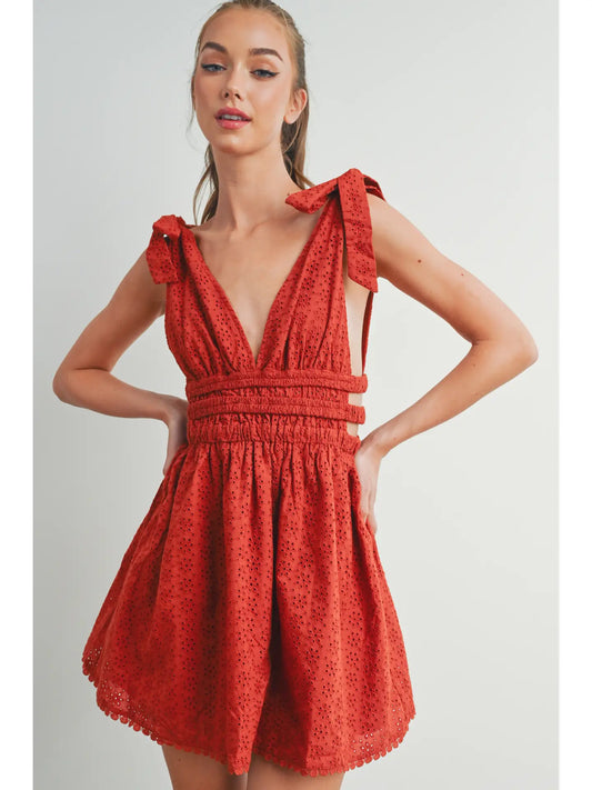 Eyelet Open Side Dress