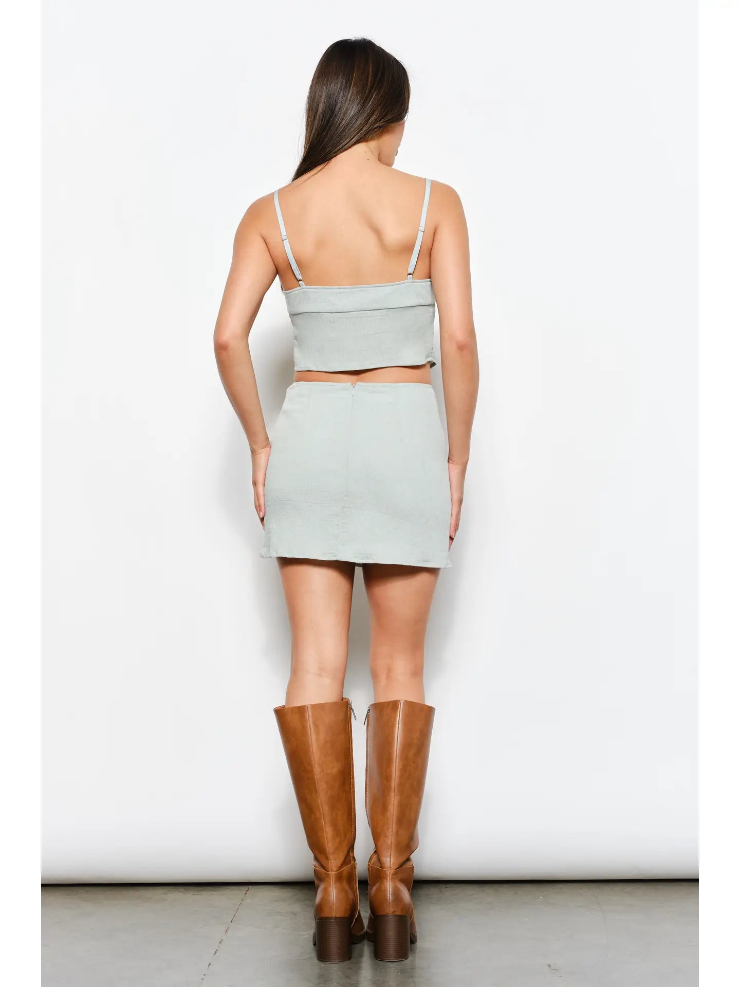 Plisse Tie Top