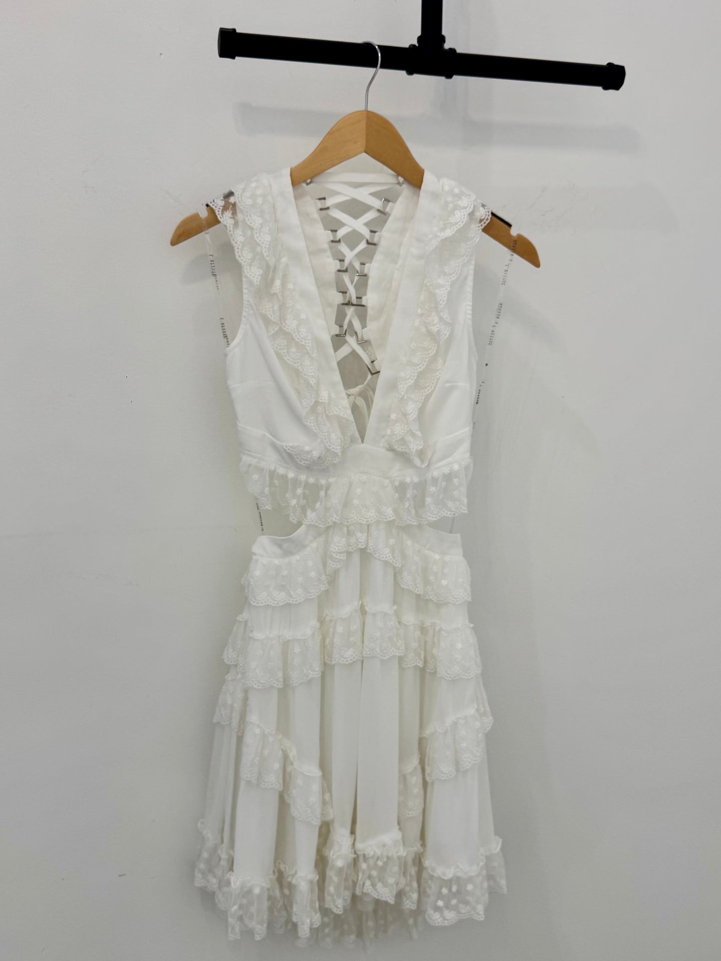 White Ruffle Dress