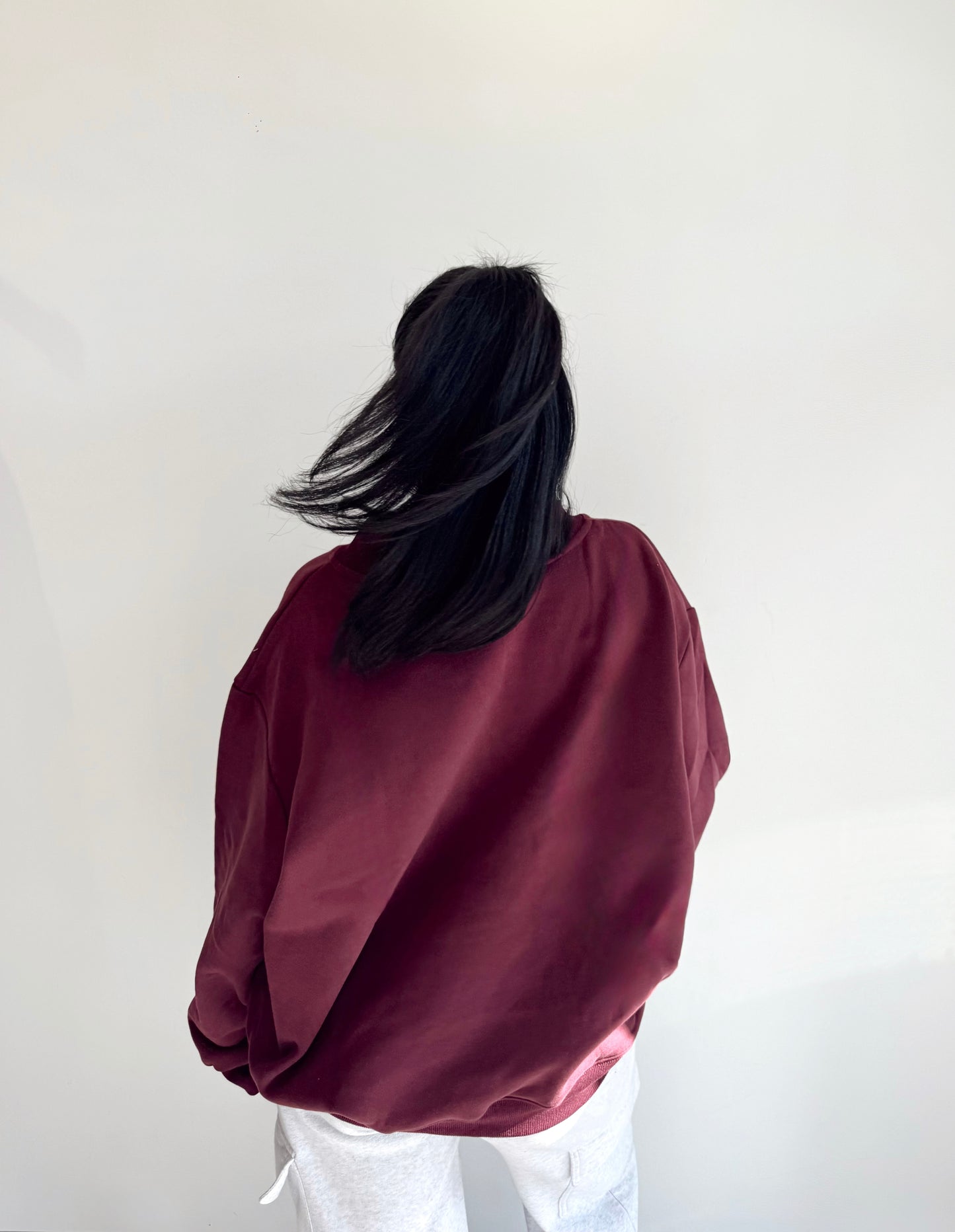 Maroon/White Tech Mockneck