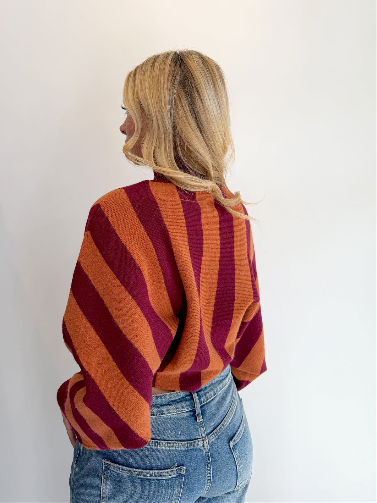 Striped Turtleneck Sweater