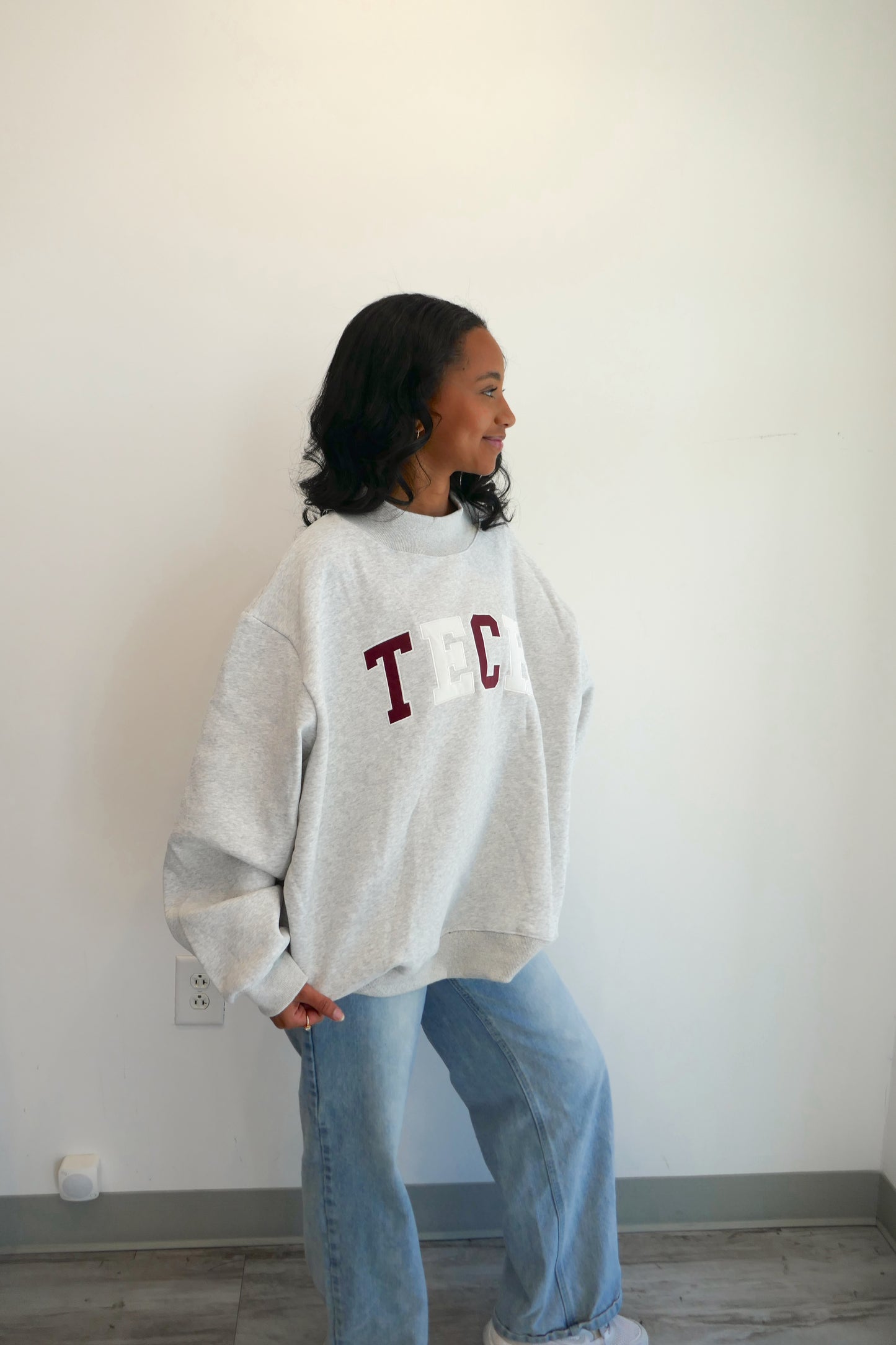 Gray/Multi Tech Mockneck