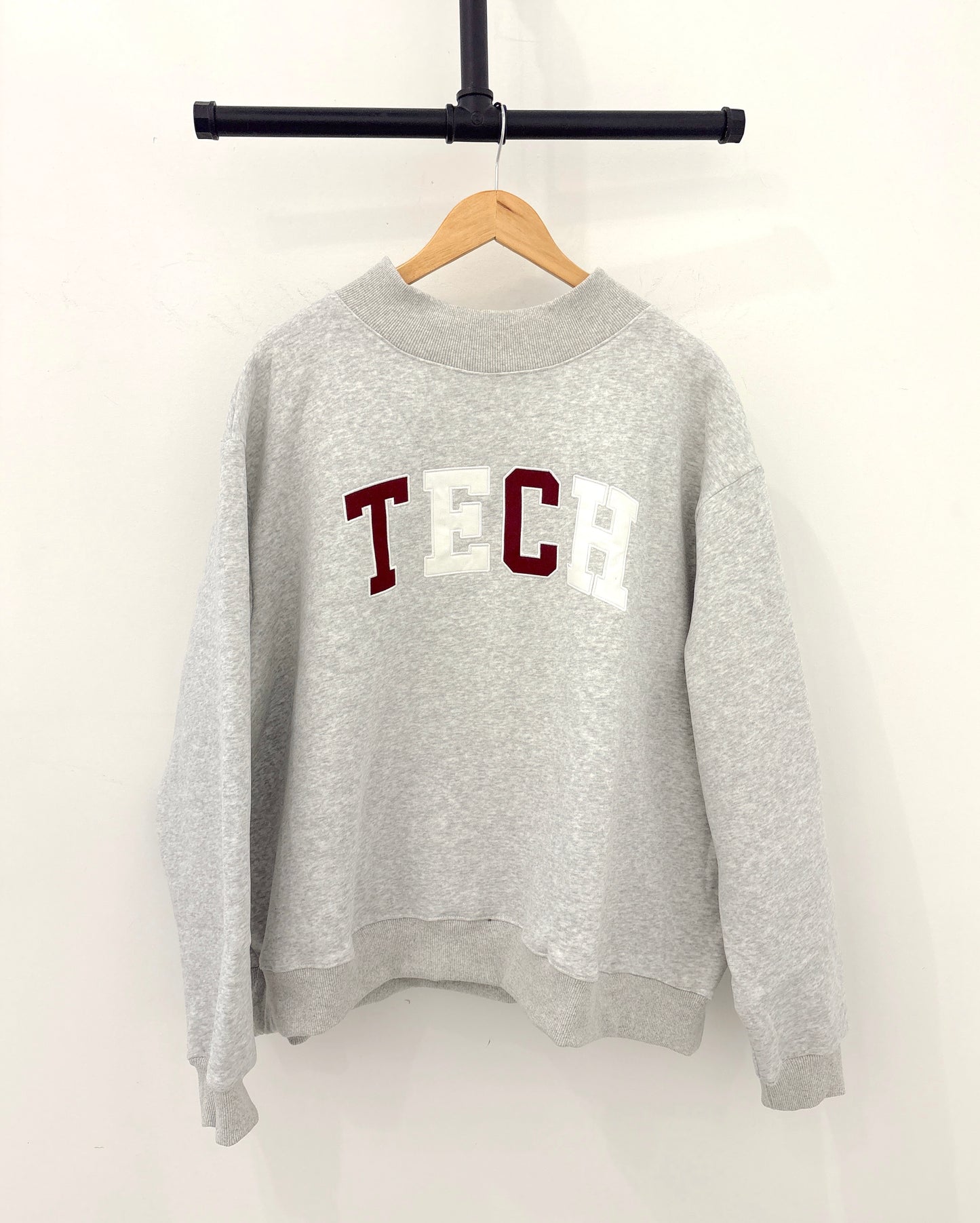Gray/Multi Tech Mockneck