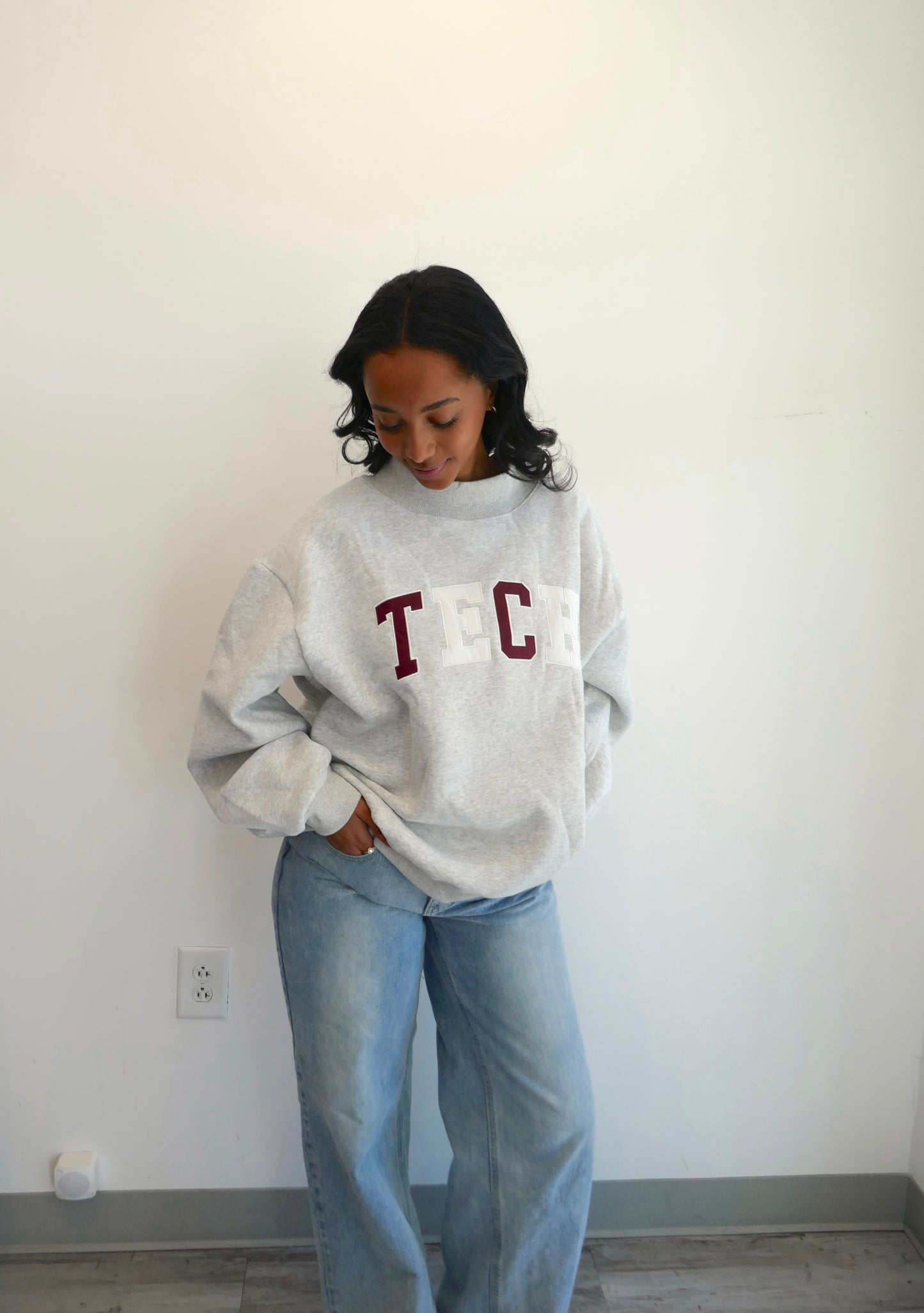 Gray/Multi Tech Mockneck