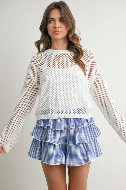 Long Sleeve See Through Top