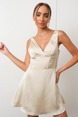 Satin Corset Mini Dress